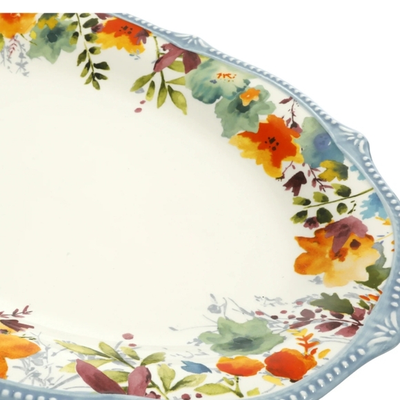 ❤️ New Pioneer Woman Willow Oval 21" Serving Platter - Picture 4 of 8